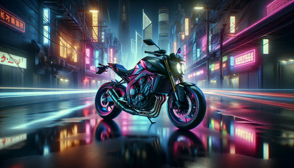 Yamaha MT-07 with aerodynamic winglets and fairing spoiler fitted
