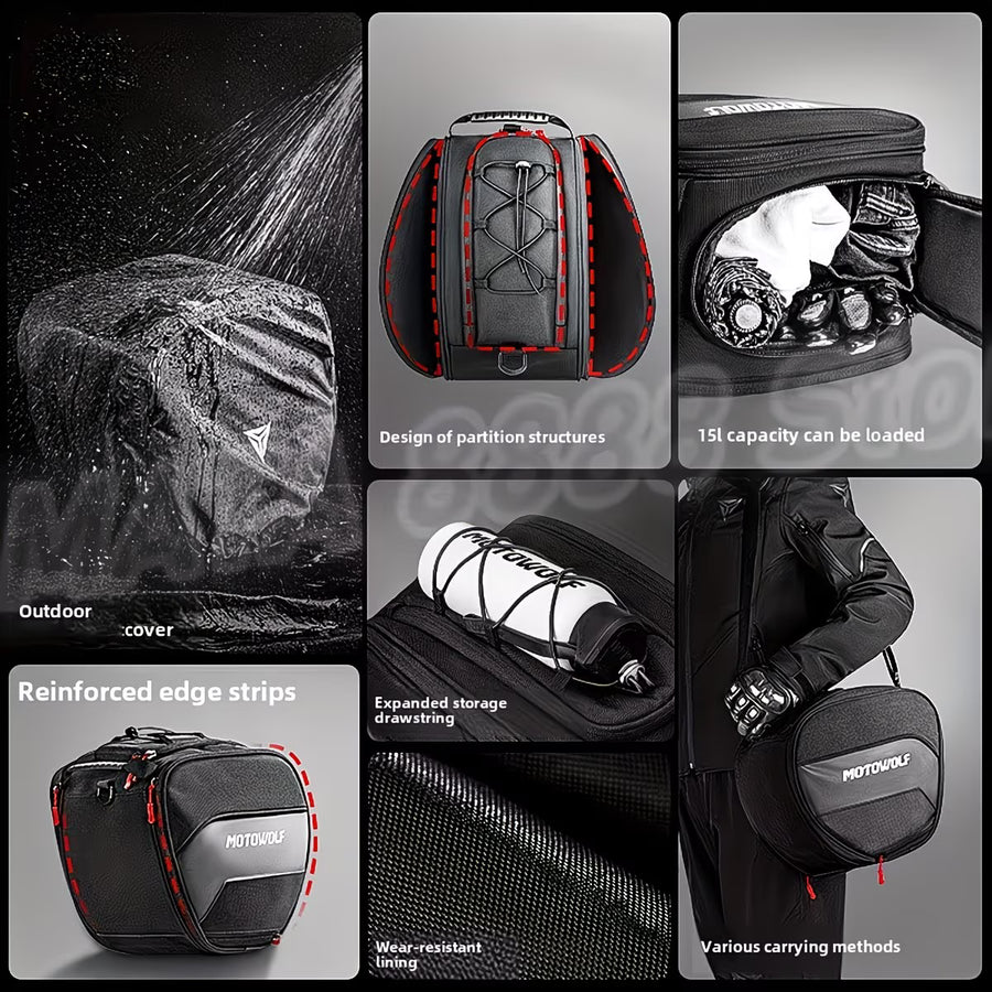 15L Motorcycle Tank Bag Quick Access